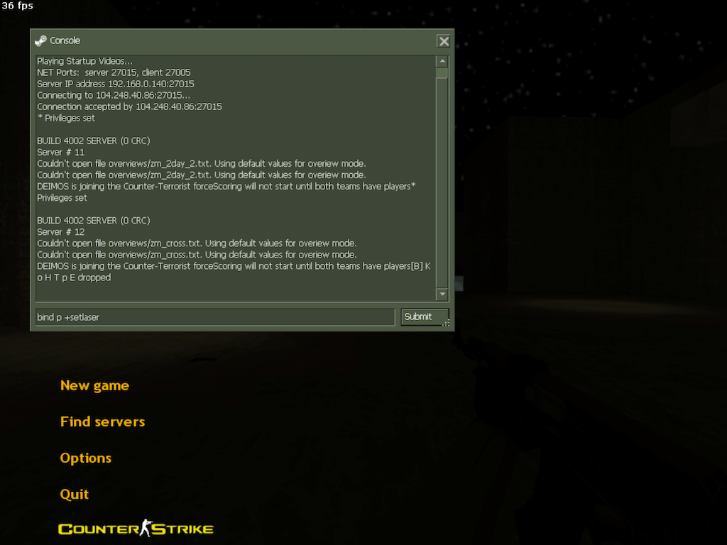 screenshot shows a command you should enter in the game console to set a lasermine